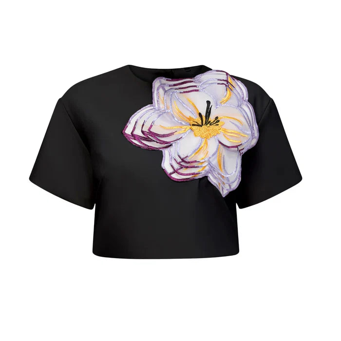 Conjunto Cropped e Saia Midi Estampa Floral - Florayne