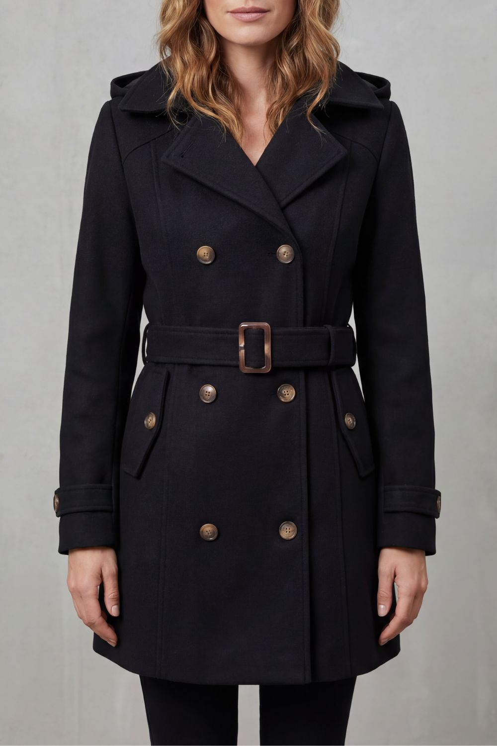 Solivane – Elegância sob medida – Trench coat com capuz