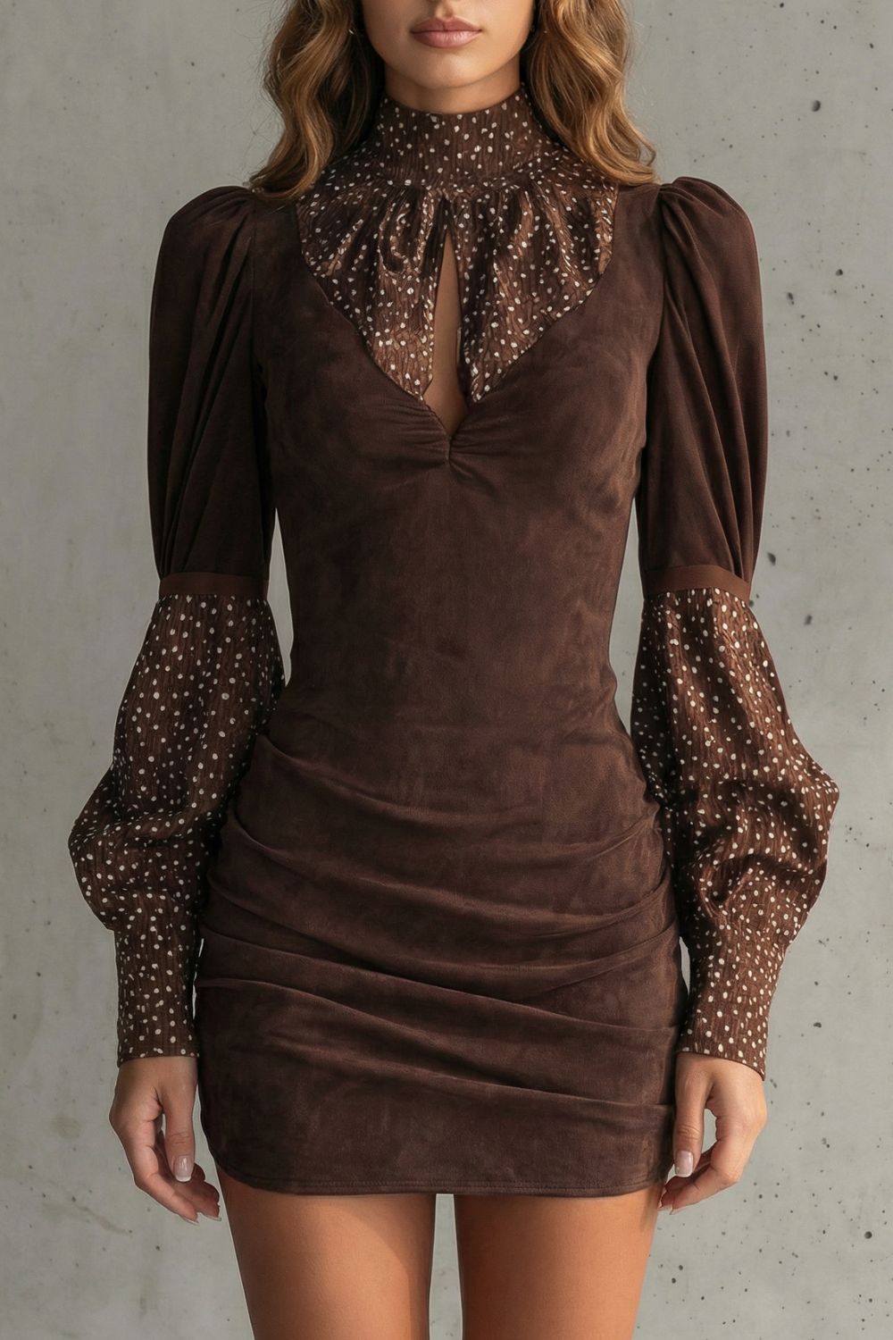 Serelinne – Manga bufante vintage – Vestido curto