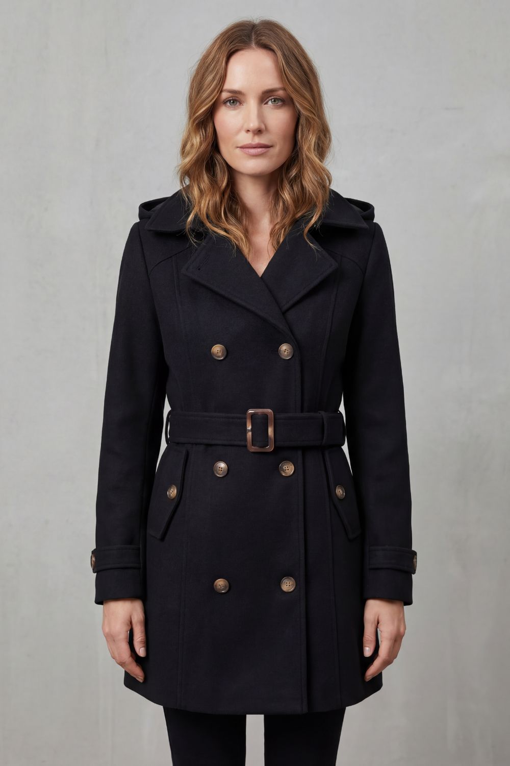 Solivane – Elegância sob medida – Trench coat com capuz