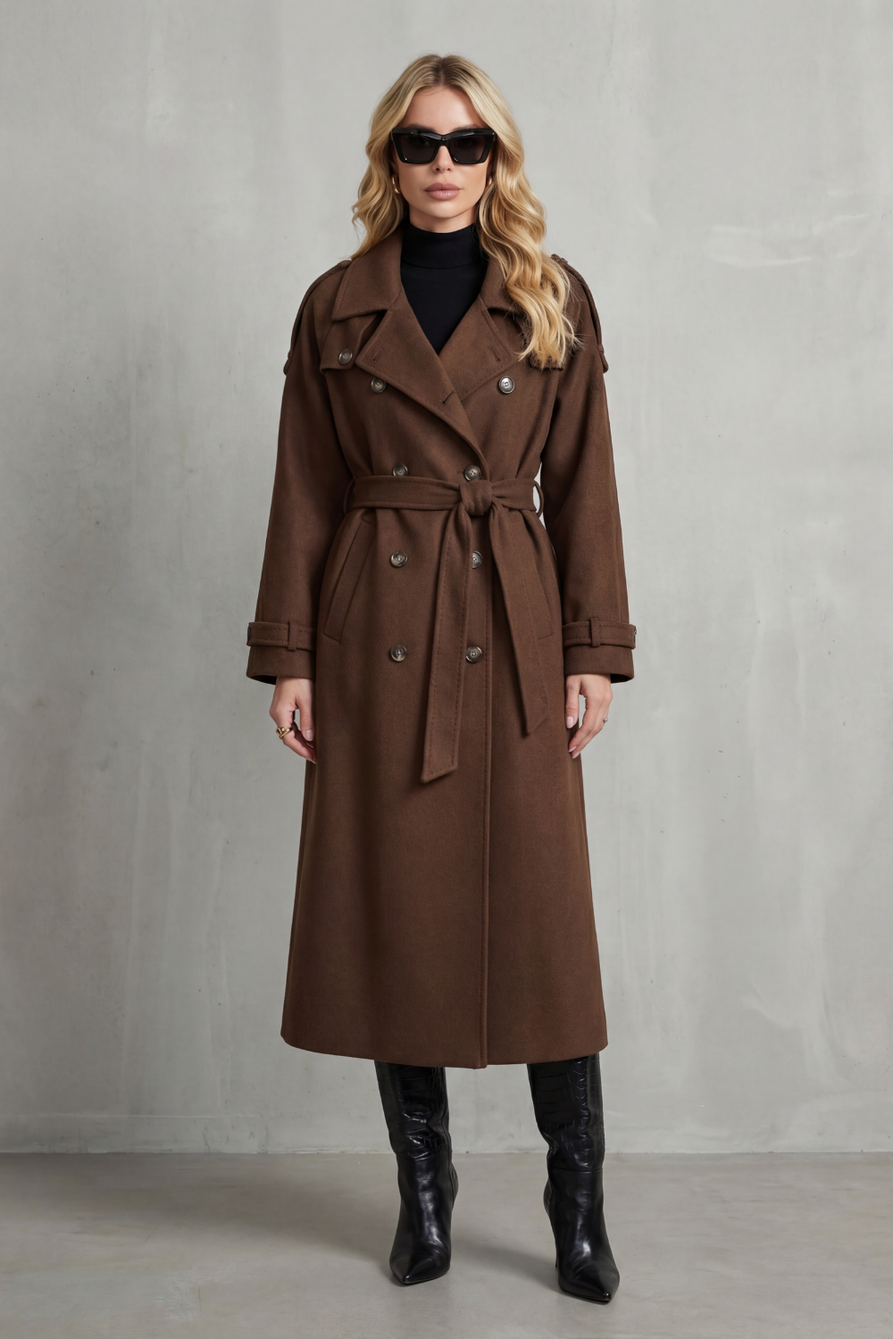 Maubéry – Estrutura ampla – Trench coat de lã