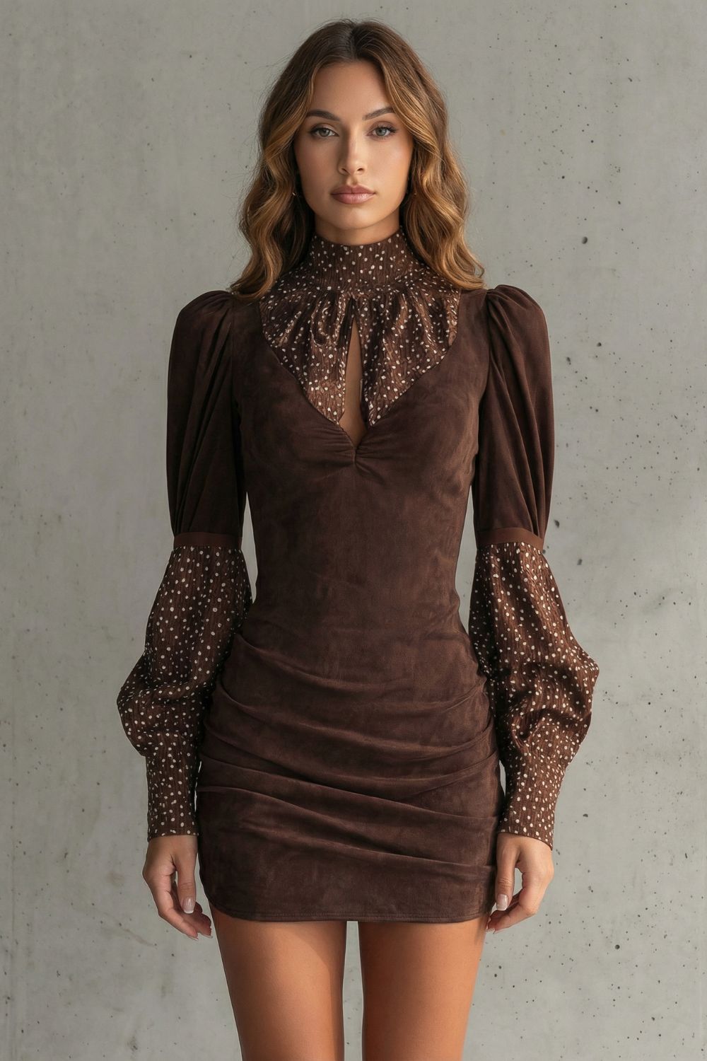 Serelinne – Manga bufante vintage – Vestido curto