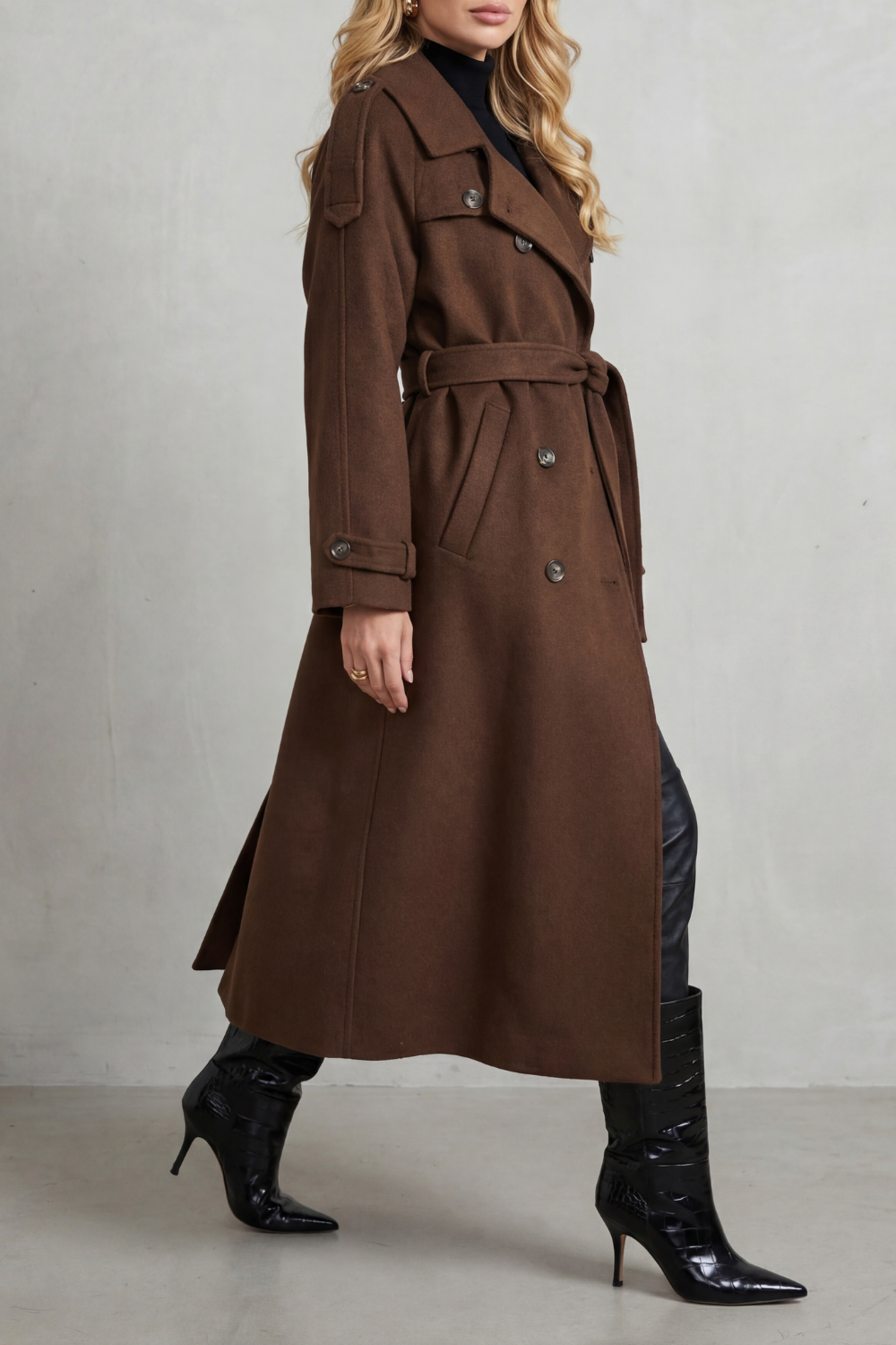 Maubéry – Estrutura ampla – Trench coat de lã