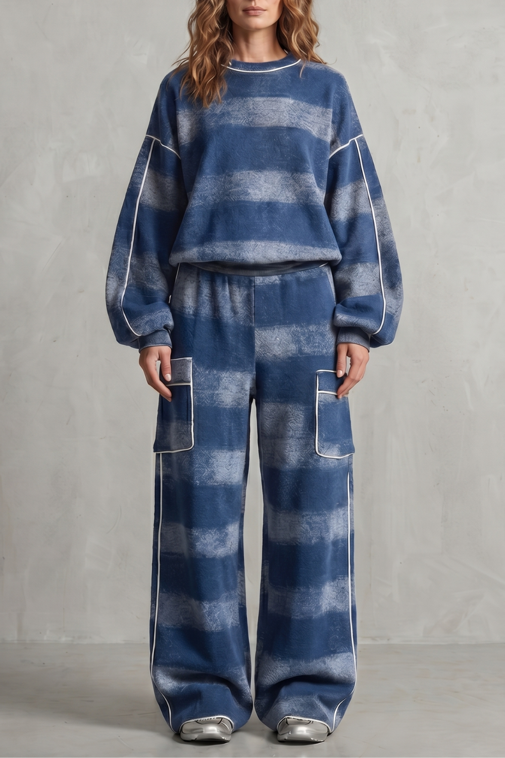Rovienne – Conjunto duas peças estilo urbano xadrez desgastado