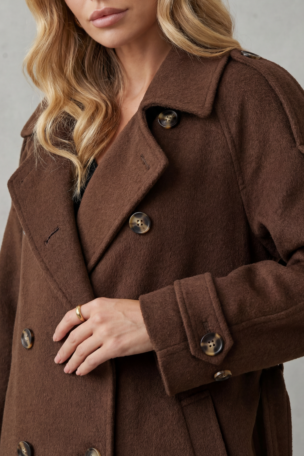 Maubéry – Estrutura ampla – Trench coat de lã