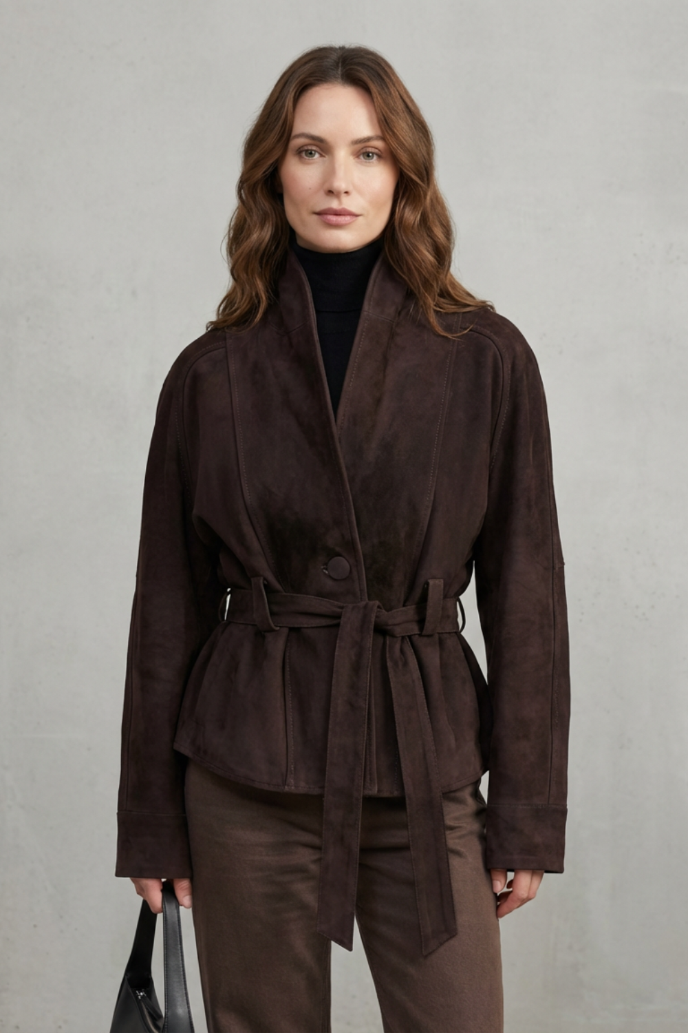 Alette – Casaco de Lã Cropped com Botões Duplos – Elegância Francesa