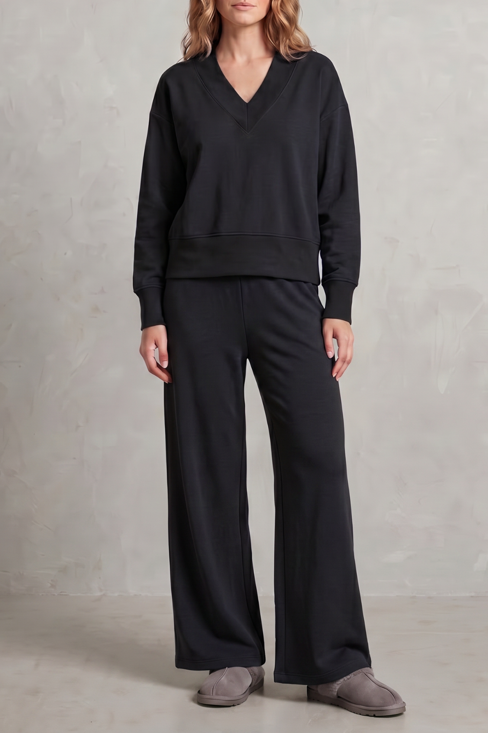 Allia – Modelagem ampla – Conjunto pantalona para descanso