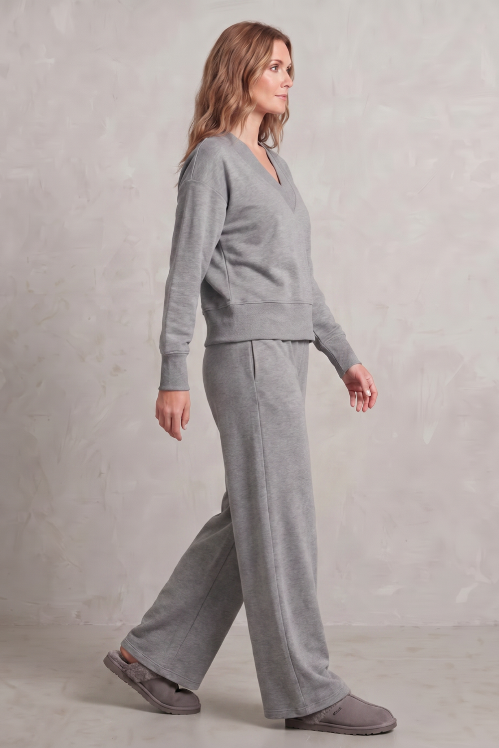 Allia – Modelagem ampla – Conjunto pantalona para descanso