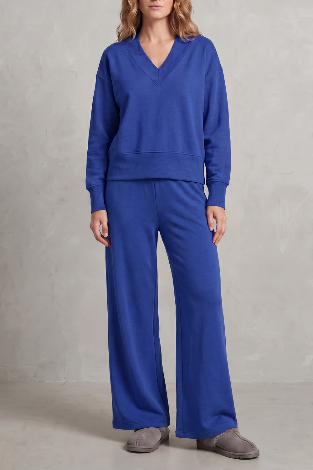 Allia – Modelagem ampla – Conjunto pantalona para descanso