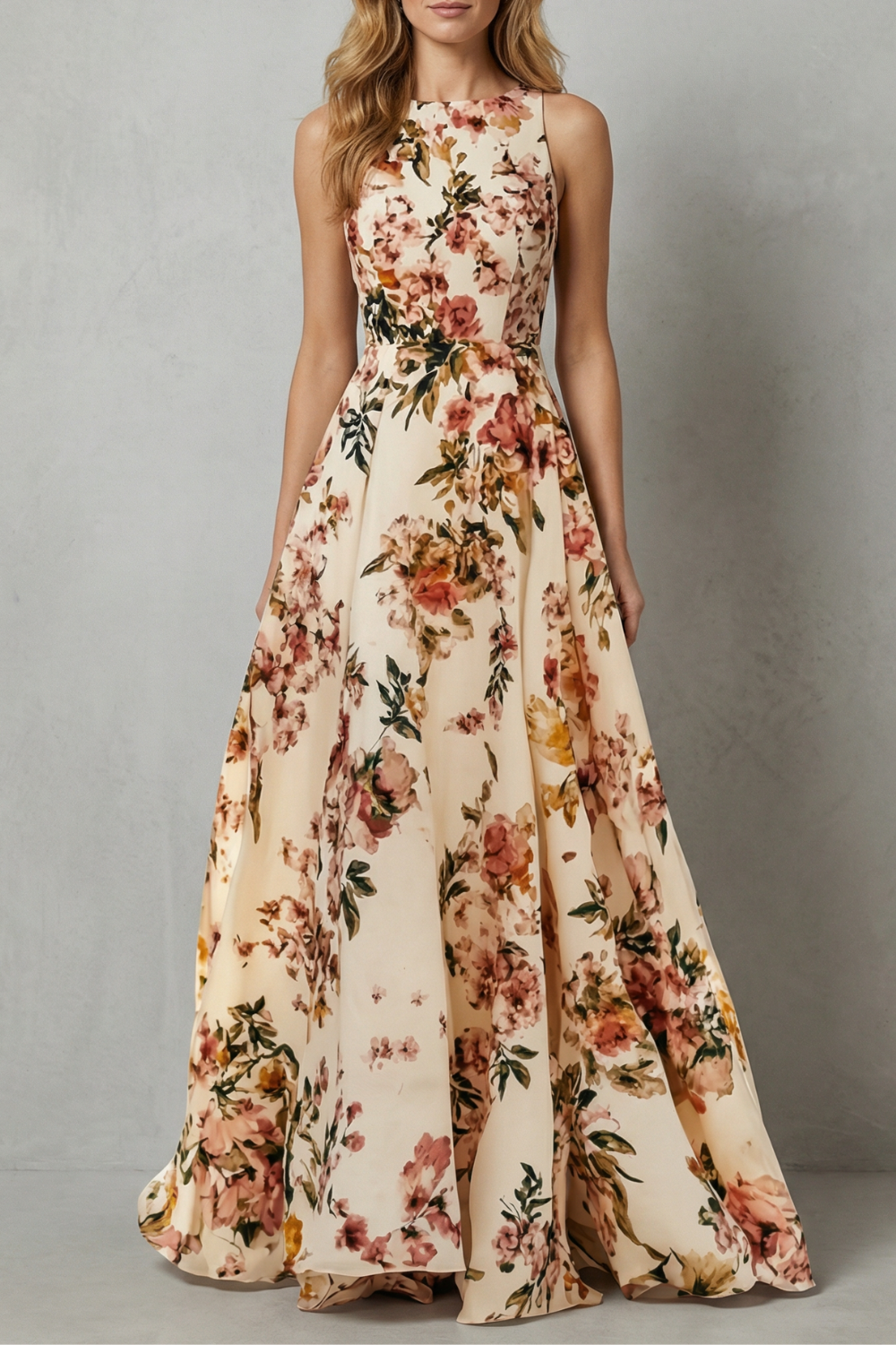 Bellefleur – Elegância floral atemporal – Vestido longo