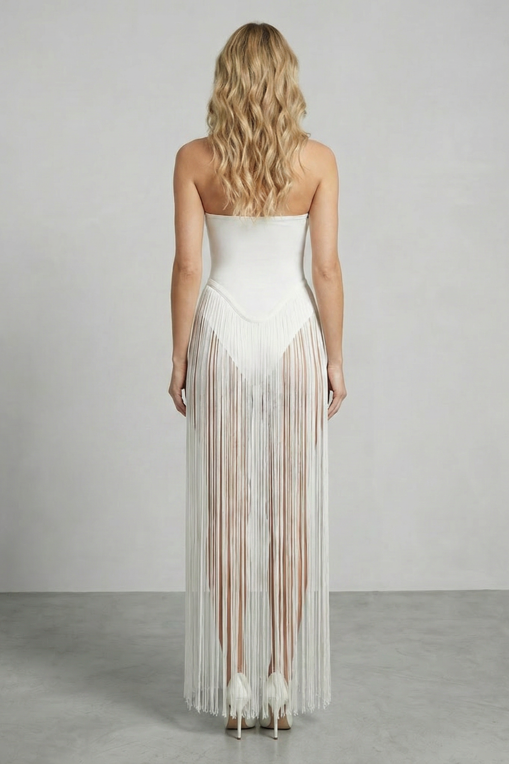 Brivelle – Charme com franjas – Vestido curto