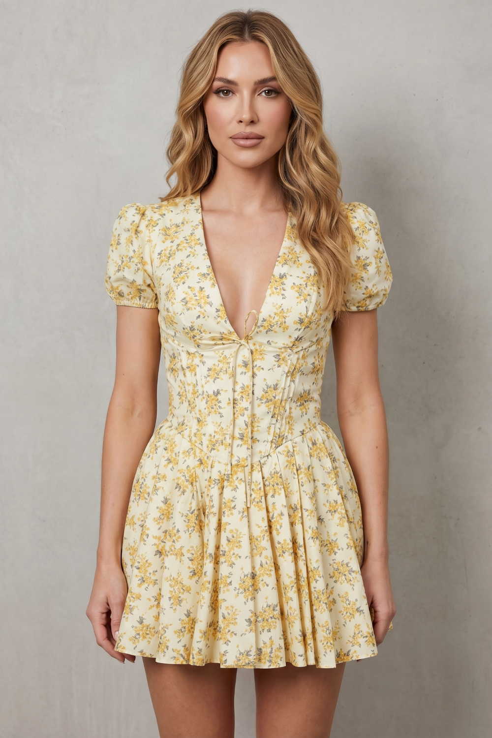 Bryavelle – Charme floral de verão – Vestido curto
