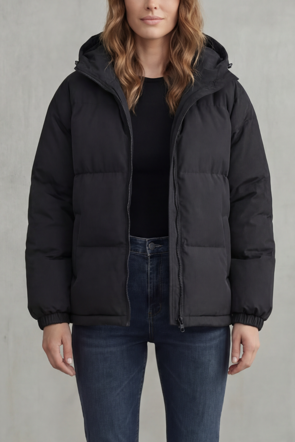 Caeloria – Calor acolchoado – Jaqueta puffer com capuz