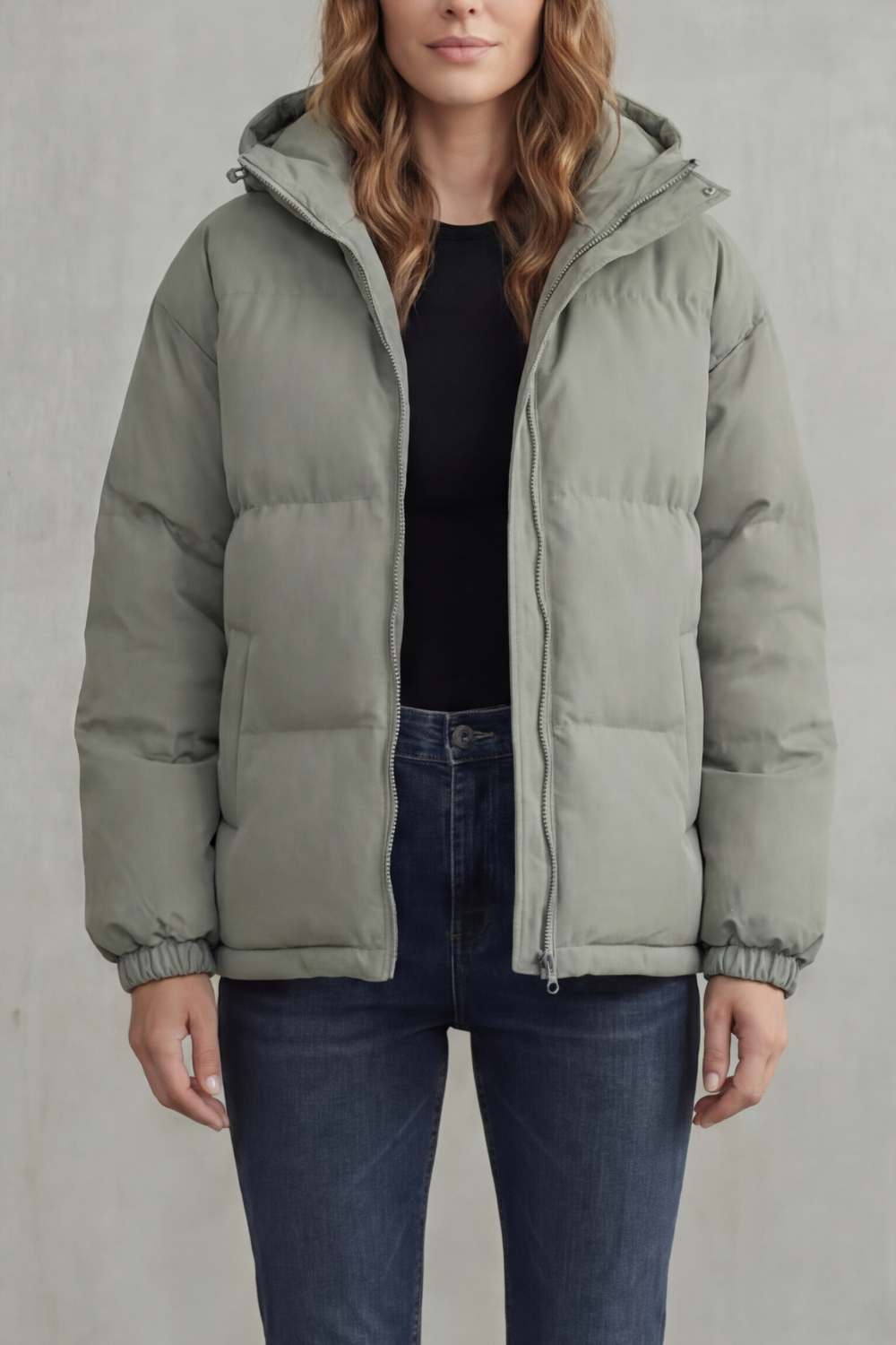 Caeloria – Calor acolchoado – Jaqueta puffer com capuz