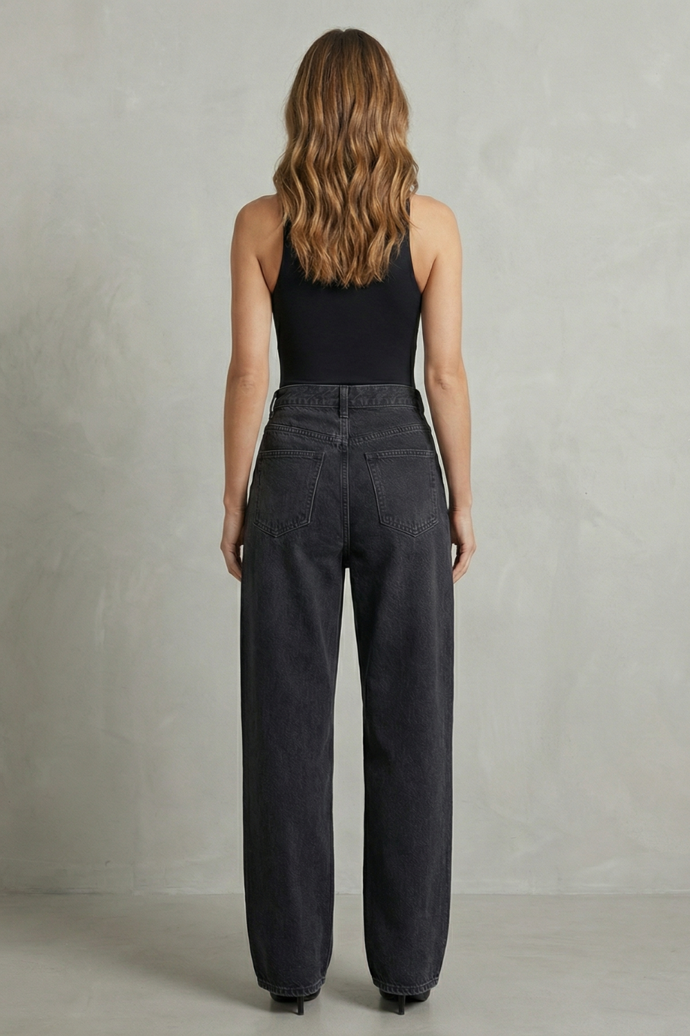 Casila – Fechamento assimétrico – Calça jeans reta