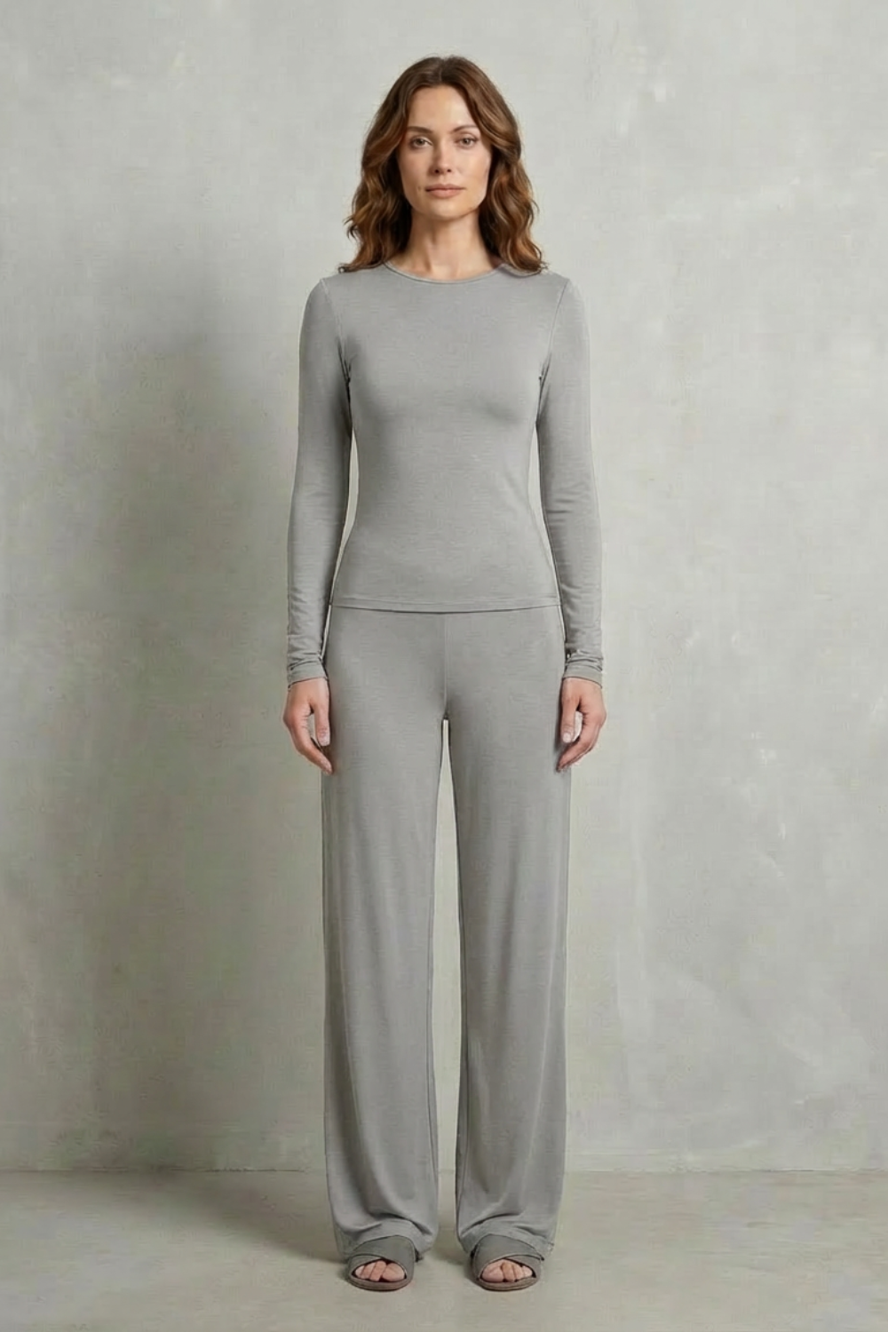 Élan – Simplicidade Sofisticada – Conjunto Pantalona Cor Única