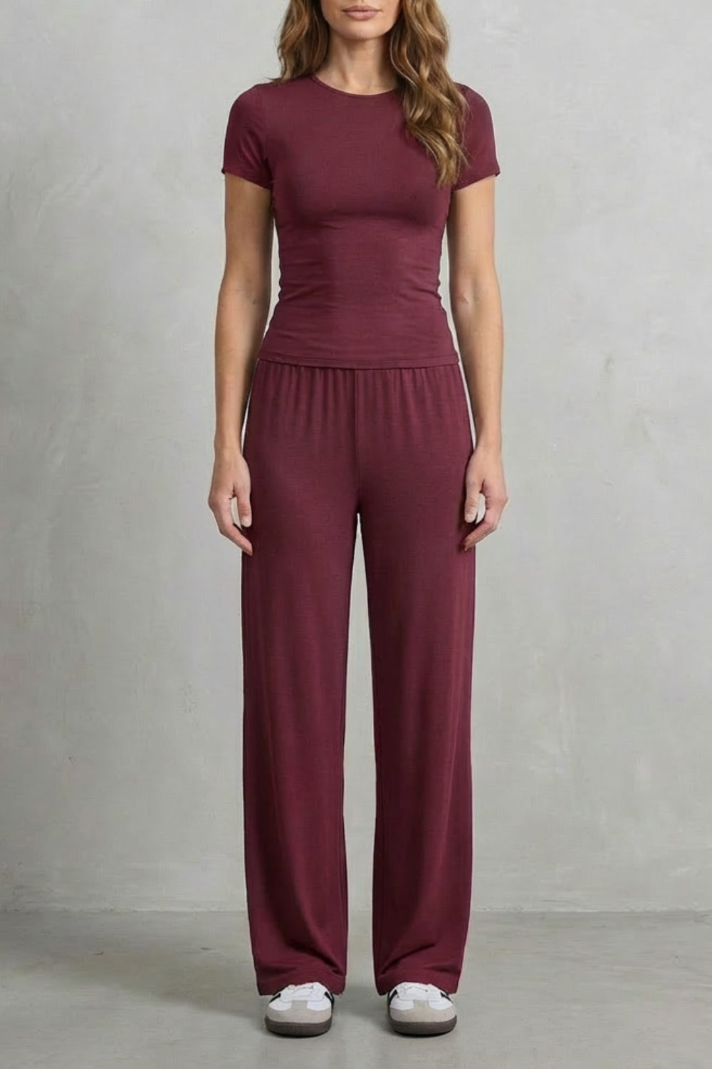 Élan – Simplicidade Sofisticada – Conjunto Pantalona Cor Única
