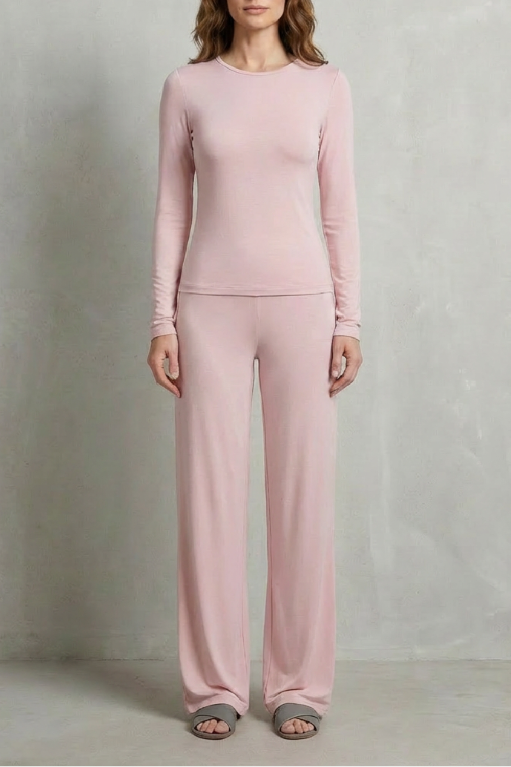Élan – Simplicidade Sofisticada – Conjunto Pantalona Cor Única