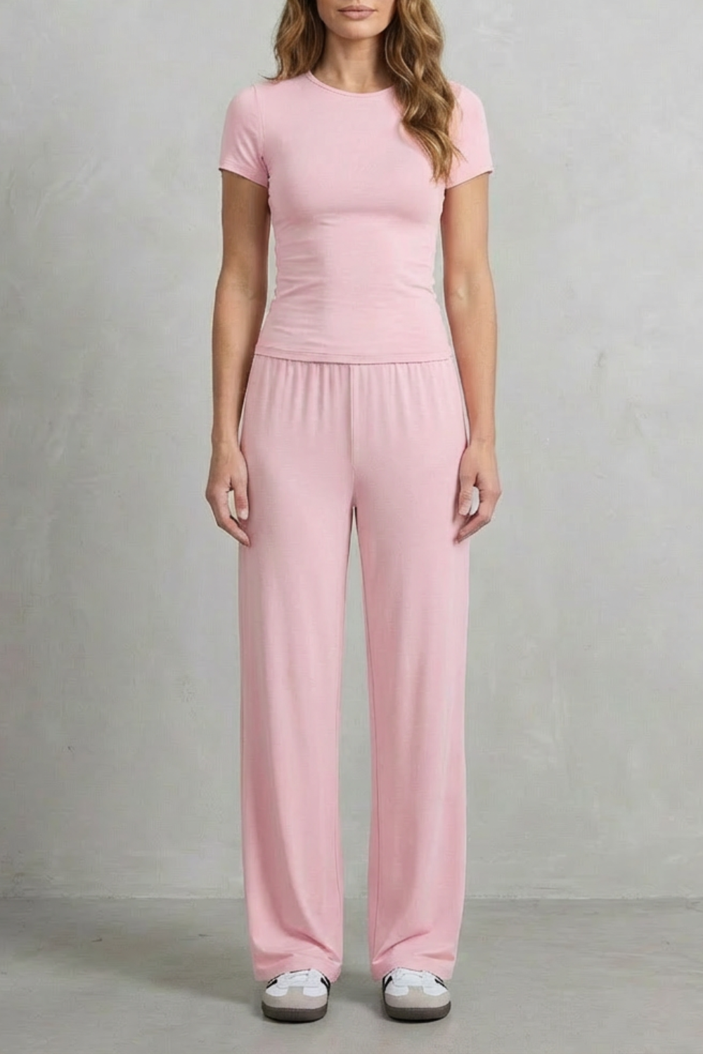 Élan – Simplicidade Sofisticada – Conjunto Pantalona Cor Única