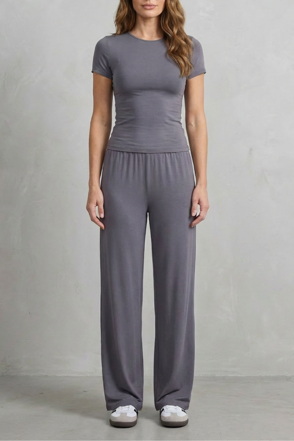 Élan – Simplicidade Sofisticada – Conjunto Pantalona Cor Única