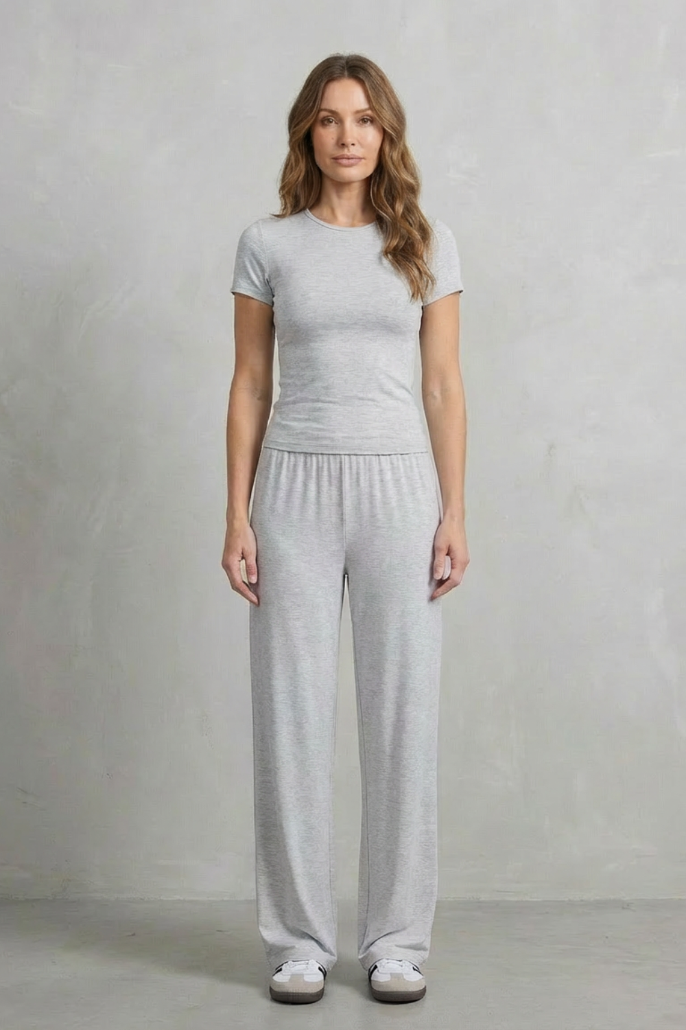 Élan – Simplicidade Sofisticada – Conjunto Pantalona Cor Única