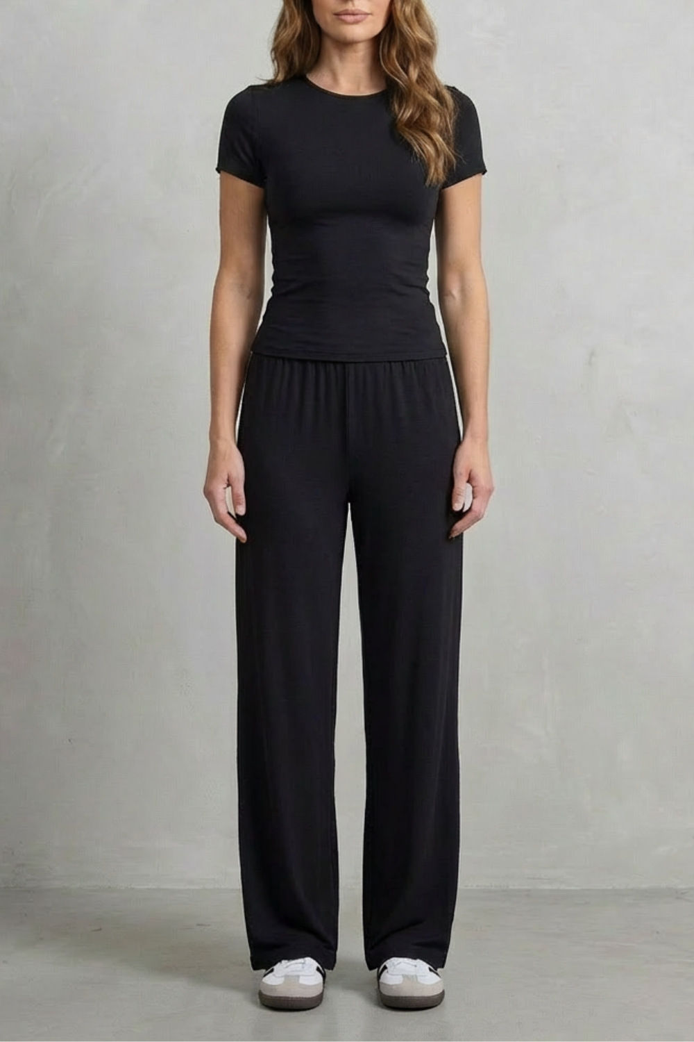 Élan – Simplicidade Sofisticada – Conjunto Pantalona Cor Única