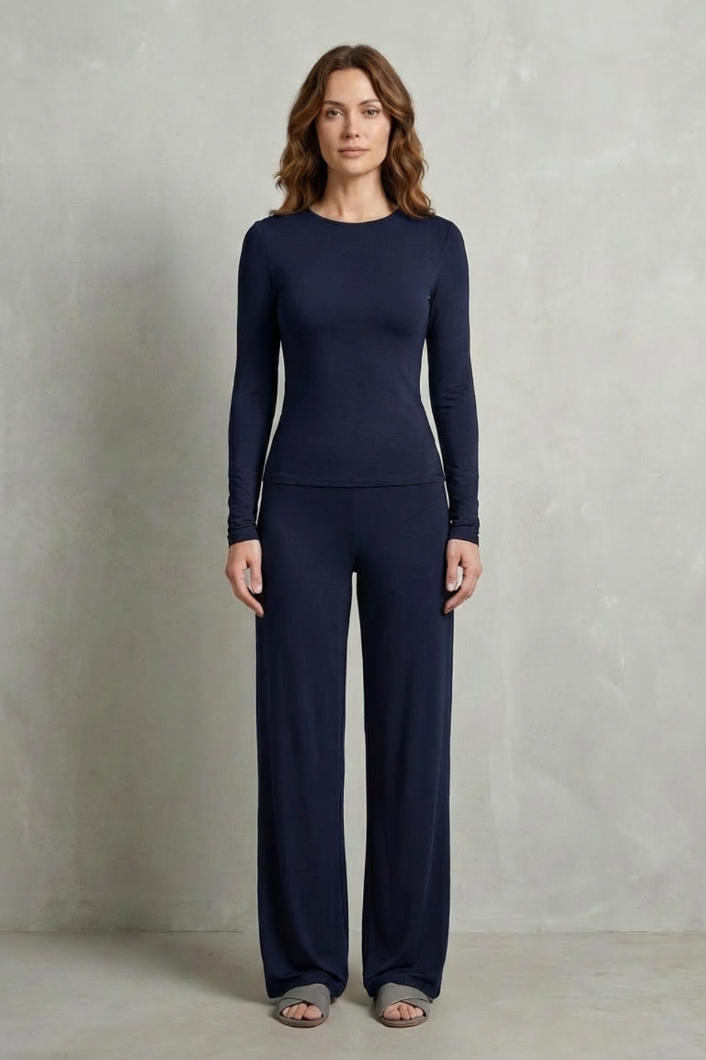 Élan – Simplicidade Sofisticada – Conjunto Pantalona Cor Única