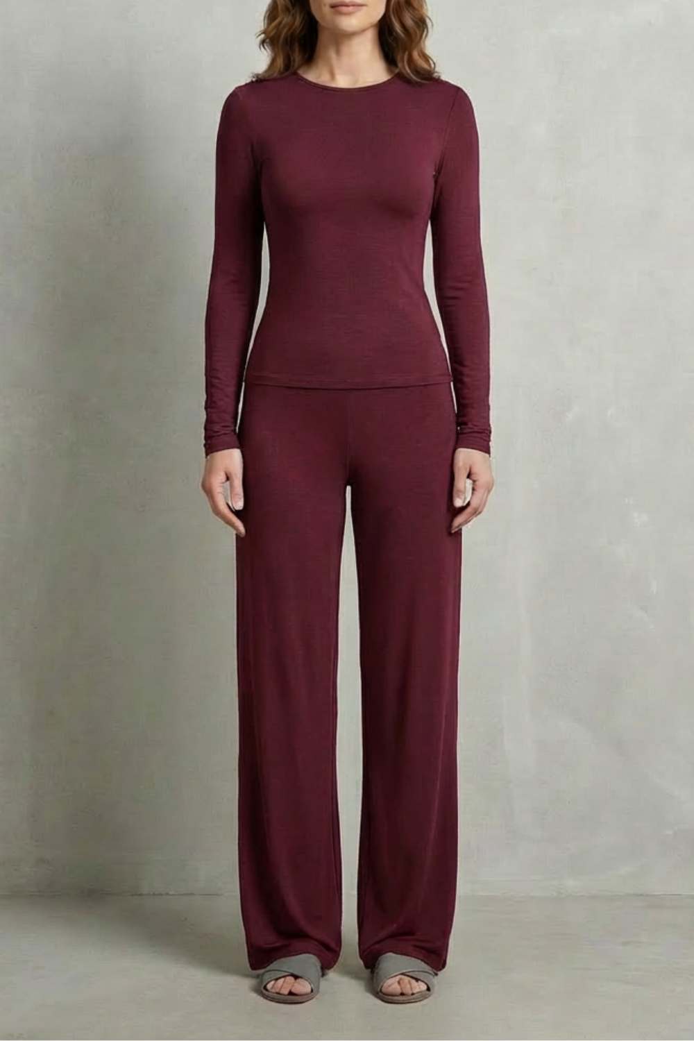 Élan – Simplicidade Sofisticada – Conjunto Pantalona Cor Única