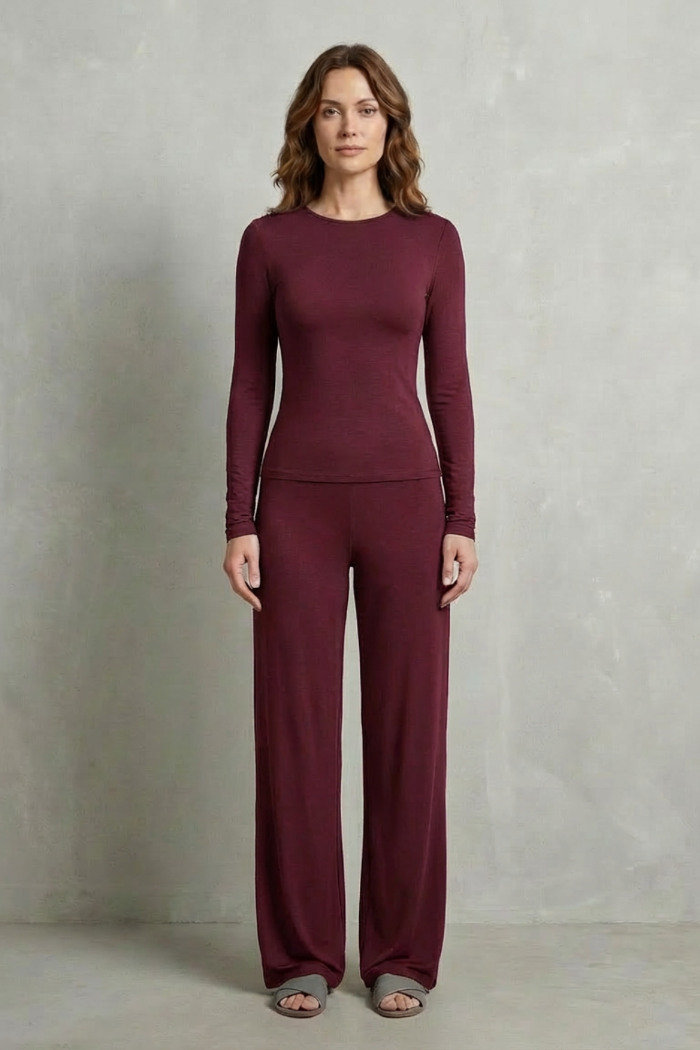 Élan – Simplicidade Sofisticada – Conjunto Pantalona Cor Única