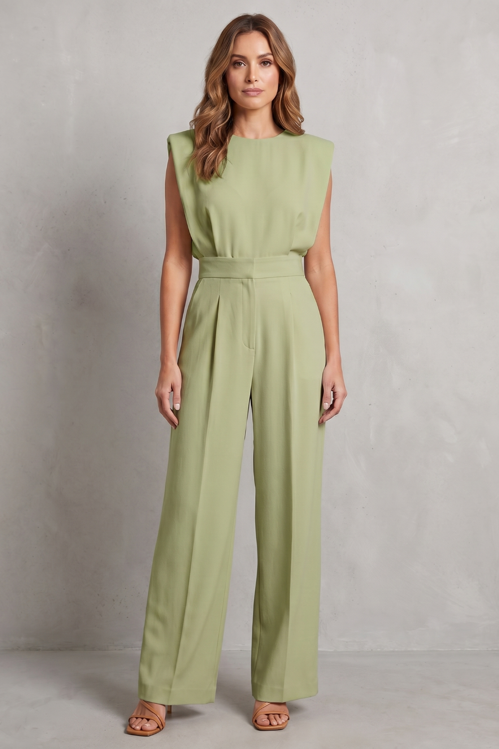 Elivra – Elegância alfaiataria minimalista – Macacão pantalona
