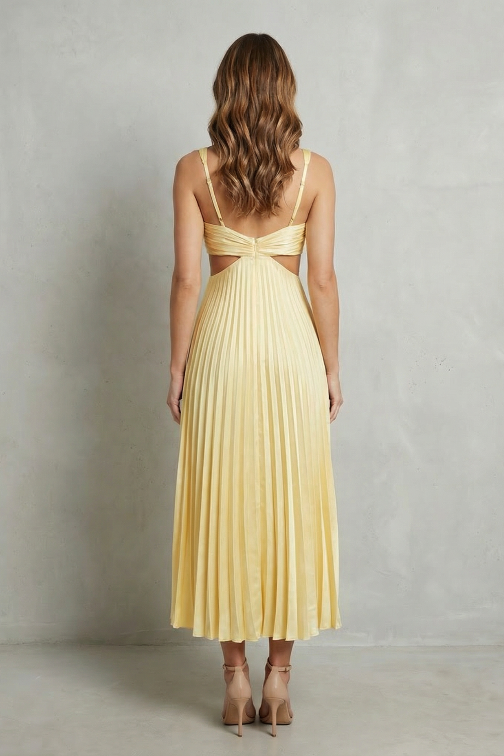 Elodienne – Elegância com cintura franzida – Vestido longo