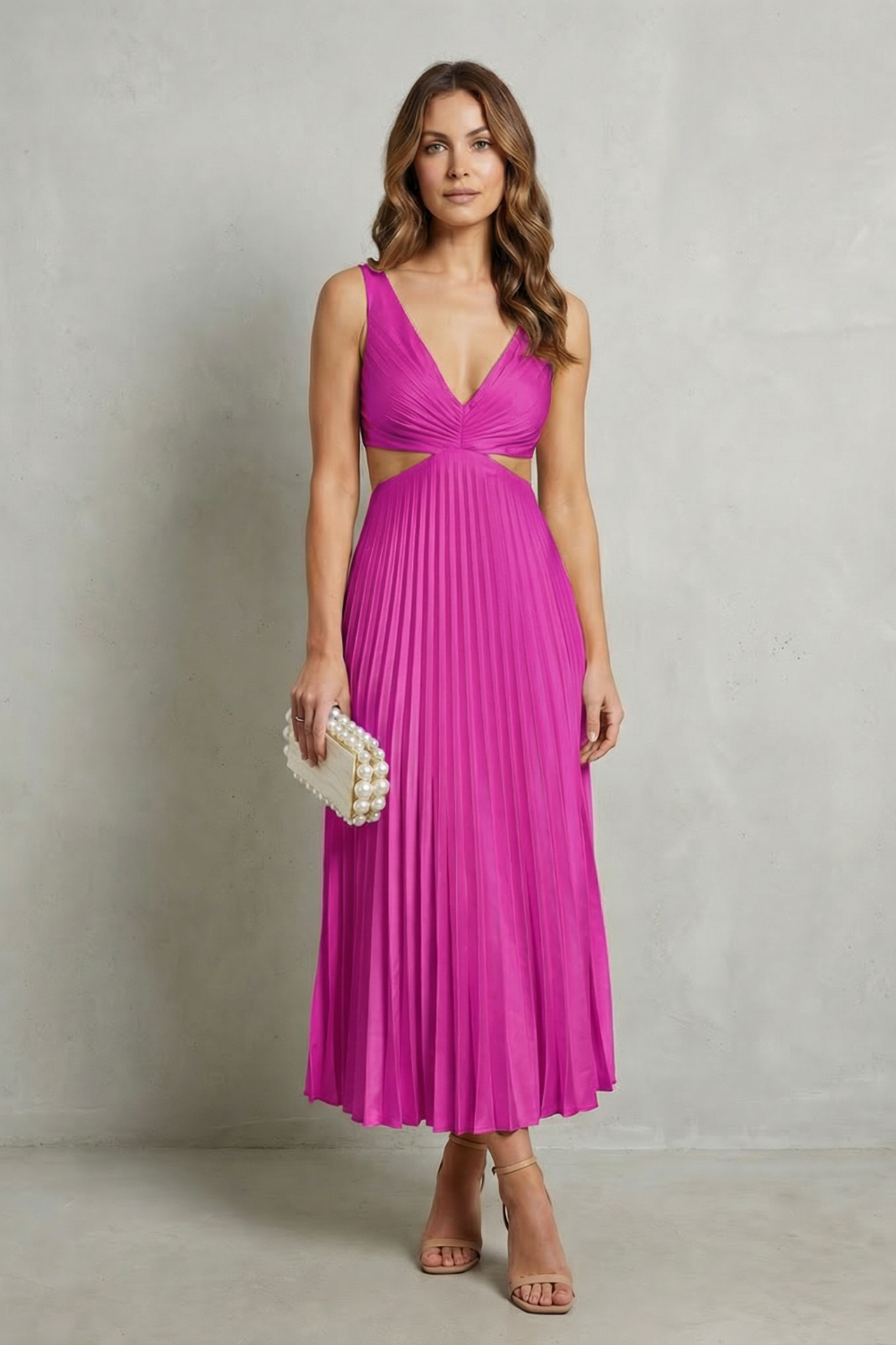 Elodienne – Elegância com cintura franzida – Vestido longo
