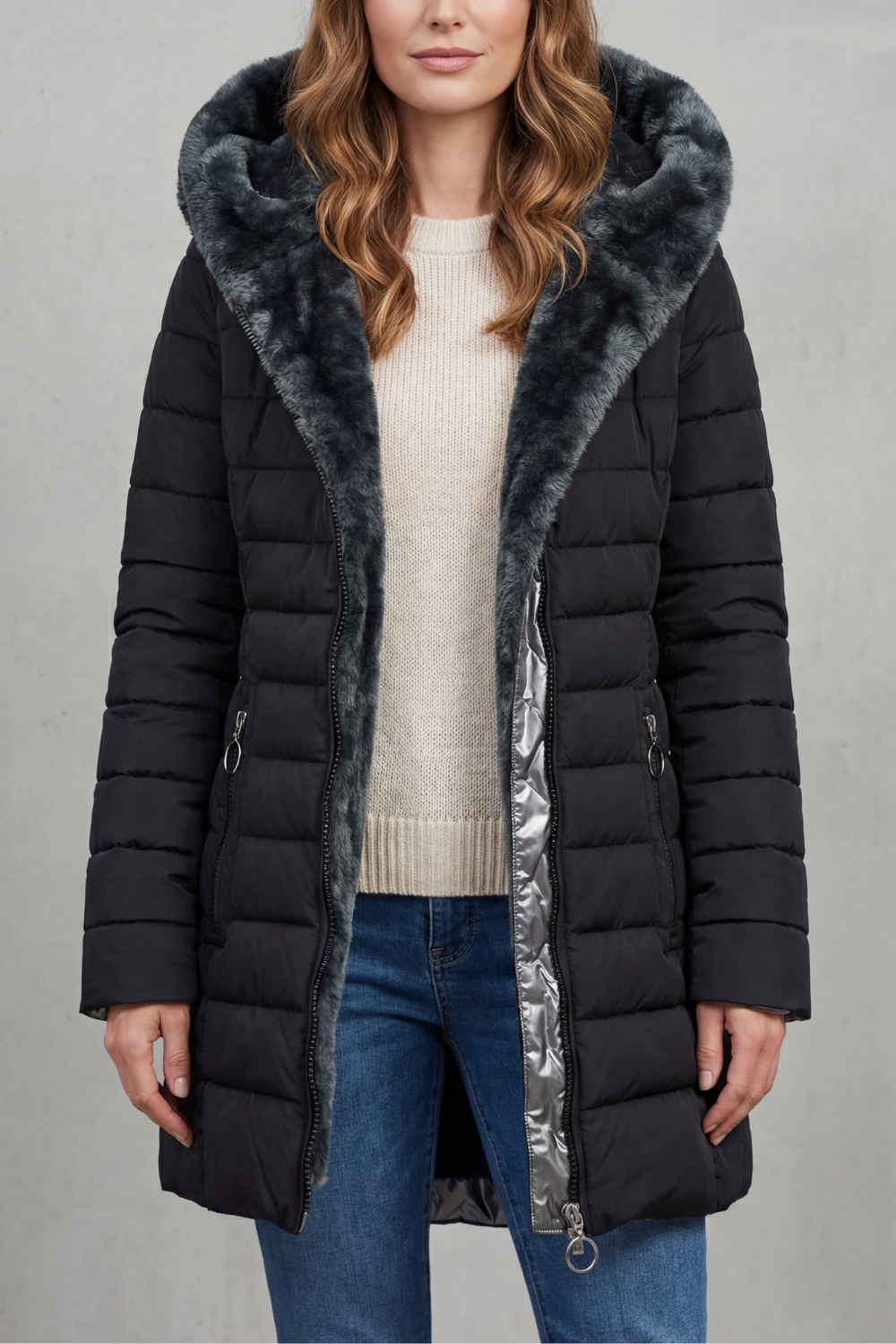 Elowen – Com forro de pelo sintético – Parka de inverno
