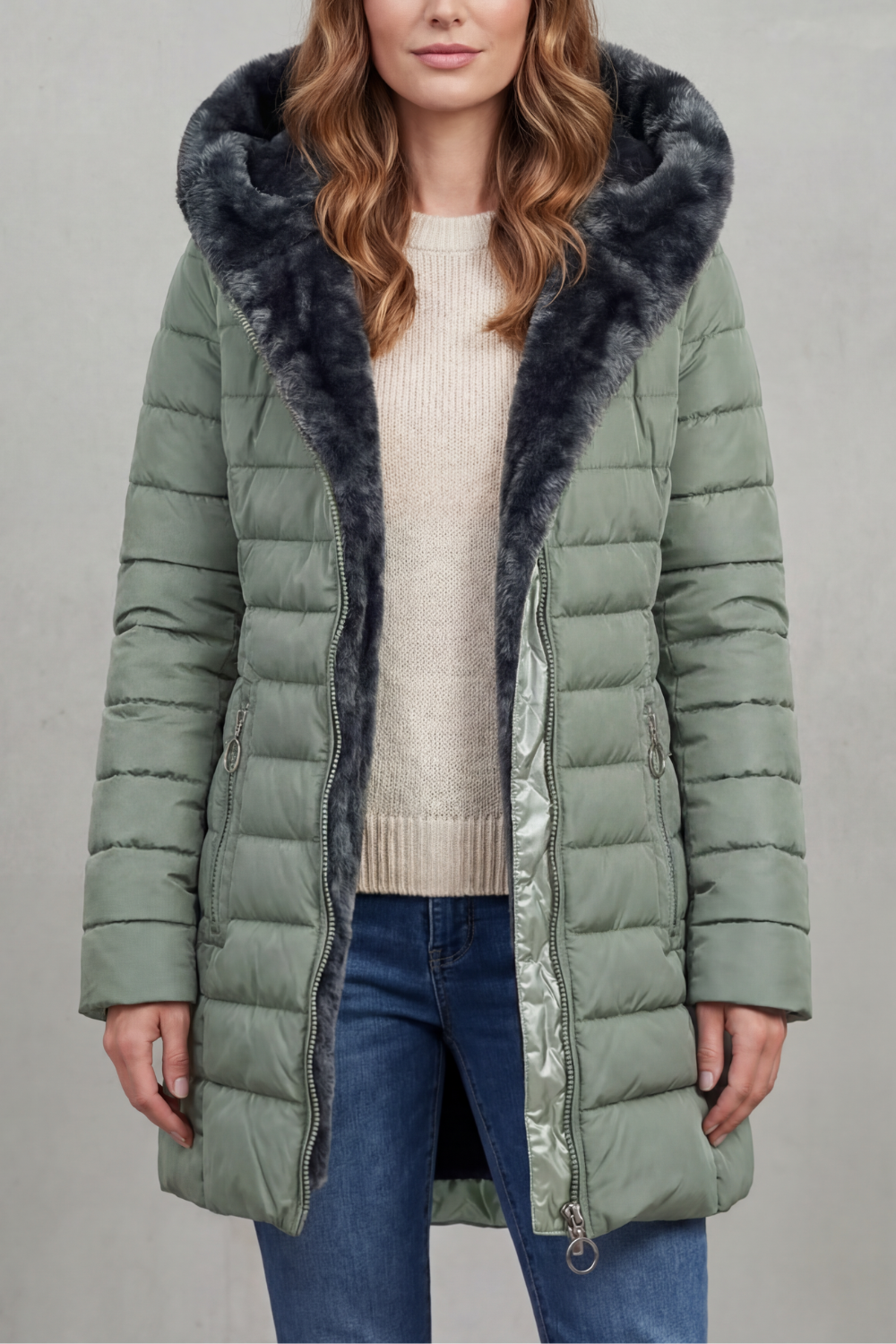 Elowen – Com forro de pelo sintético – Parka de inverno