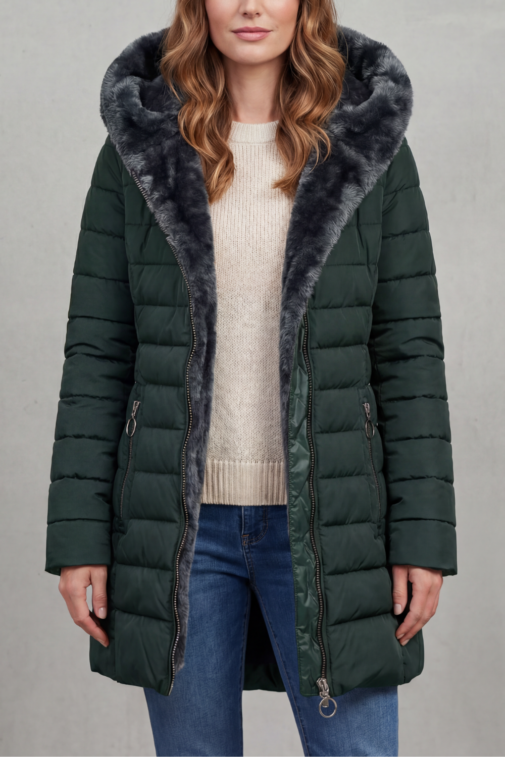Elowen – Com forro de pelo sintético – Parka de inverno