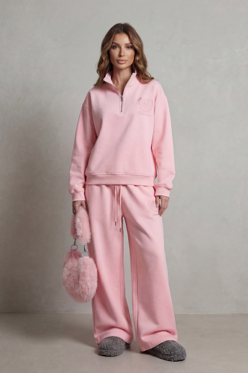 Florevée – Conjunto de lounge com crest bordado - Zip