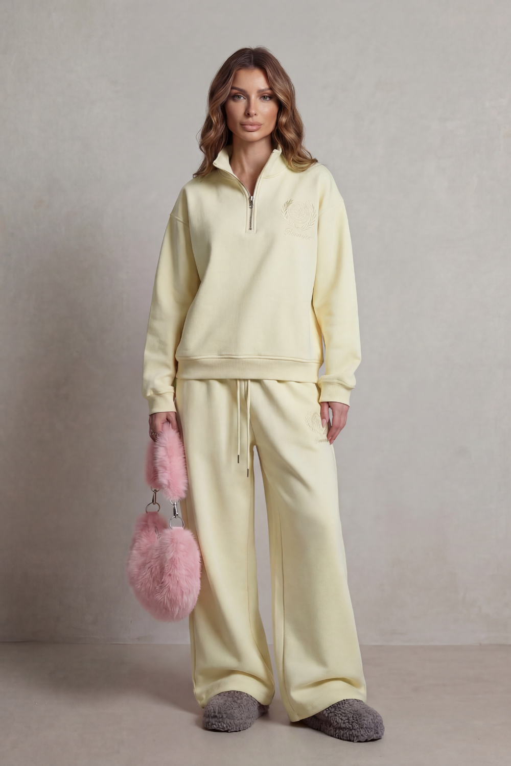 Florevée – Conjunto de lounge com crest bordado - Zip