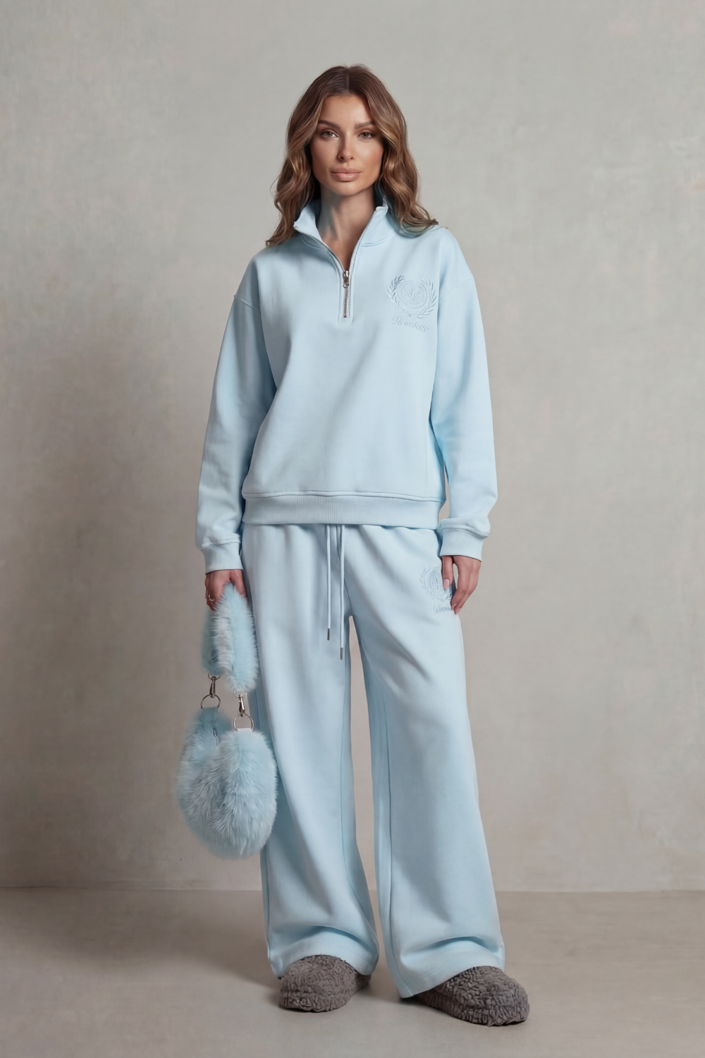 Florevée – Conjunto de lounge com crest bordado - Zip