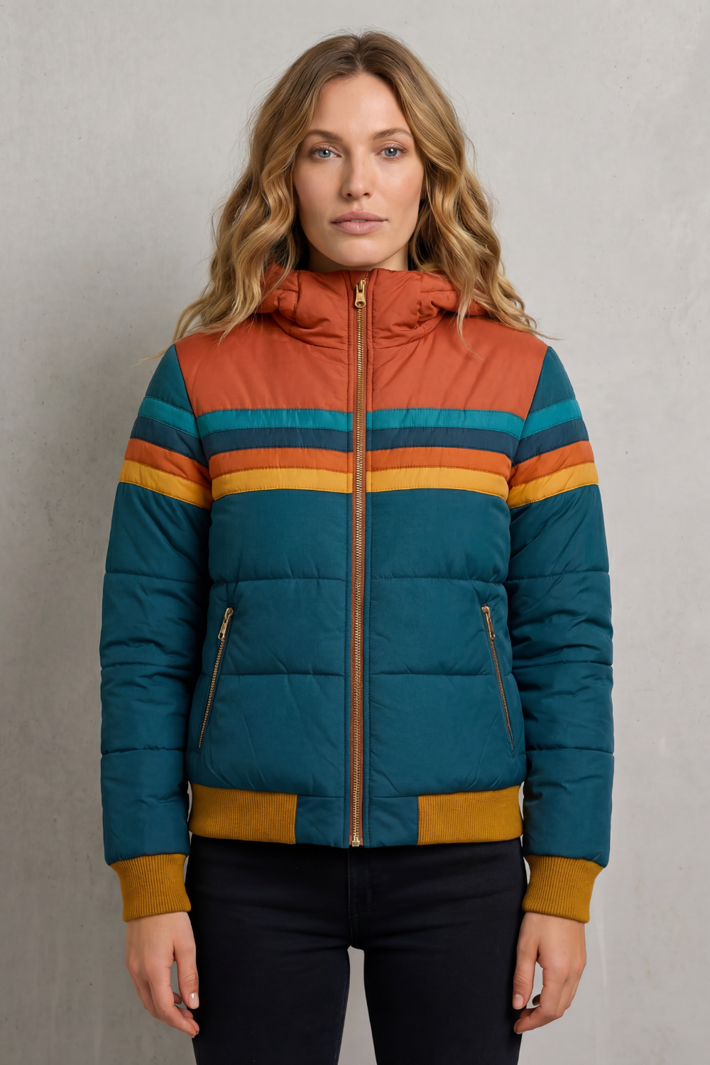 Kensley – Calor impermeável – Jaqueta de chuva feminina