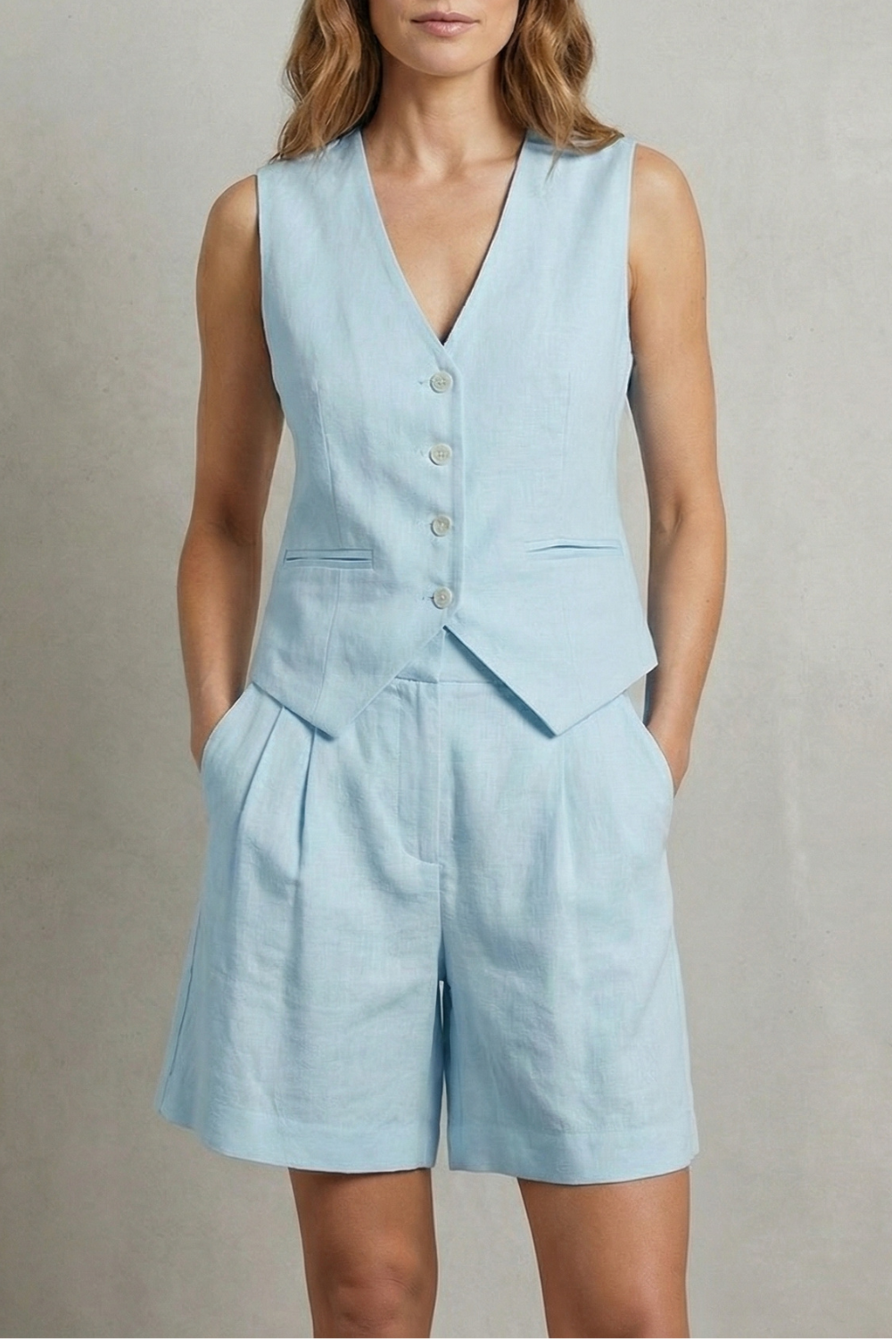 Linévora – Elegância descomplicada para o verão – Conjunto de colete e short