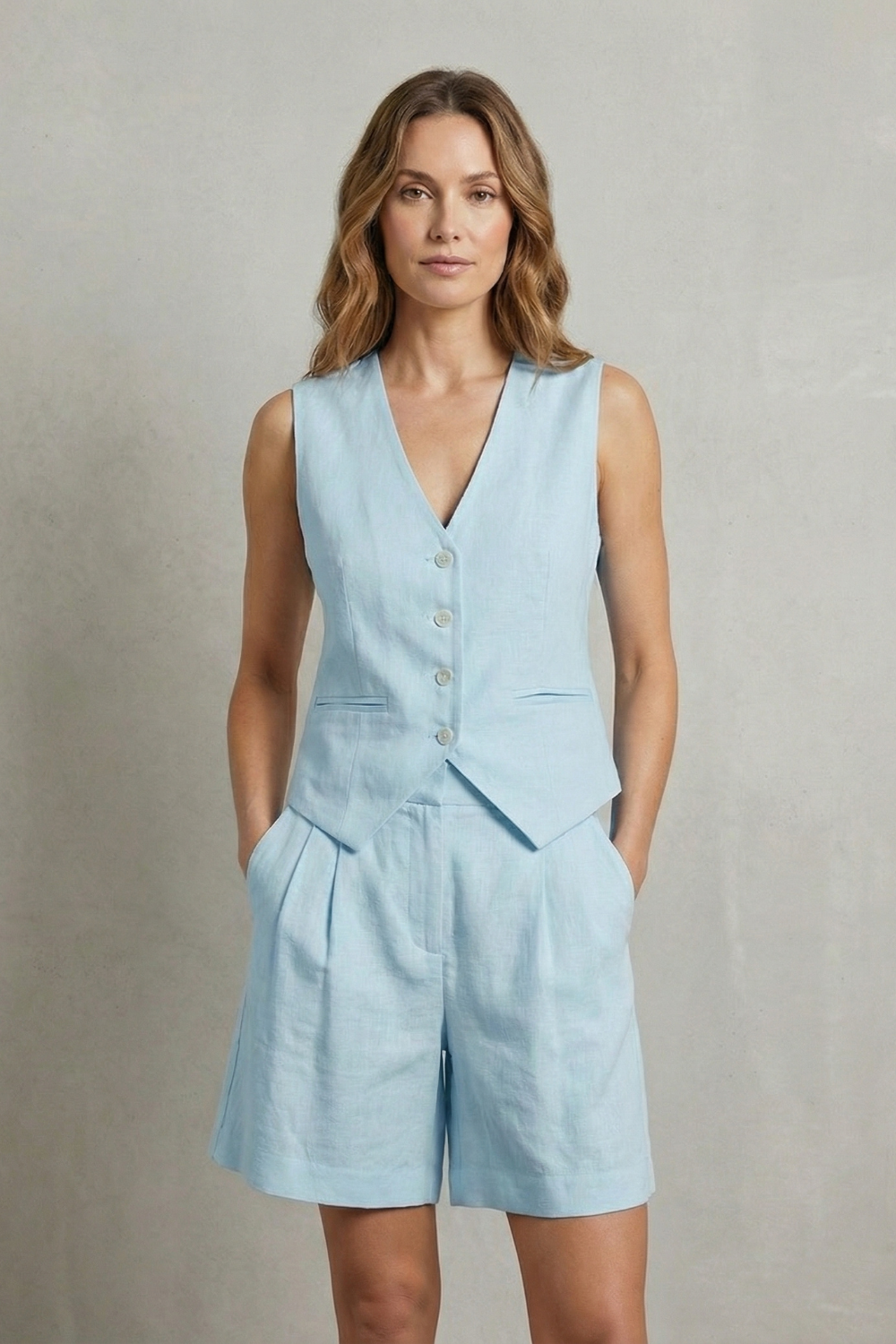 Linévora – Elegância descomplicada para o verão – Conjunto de colete e short