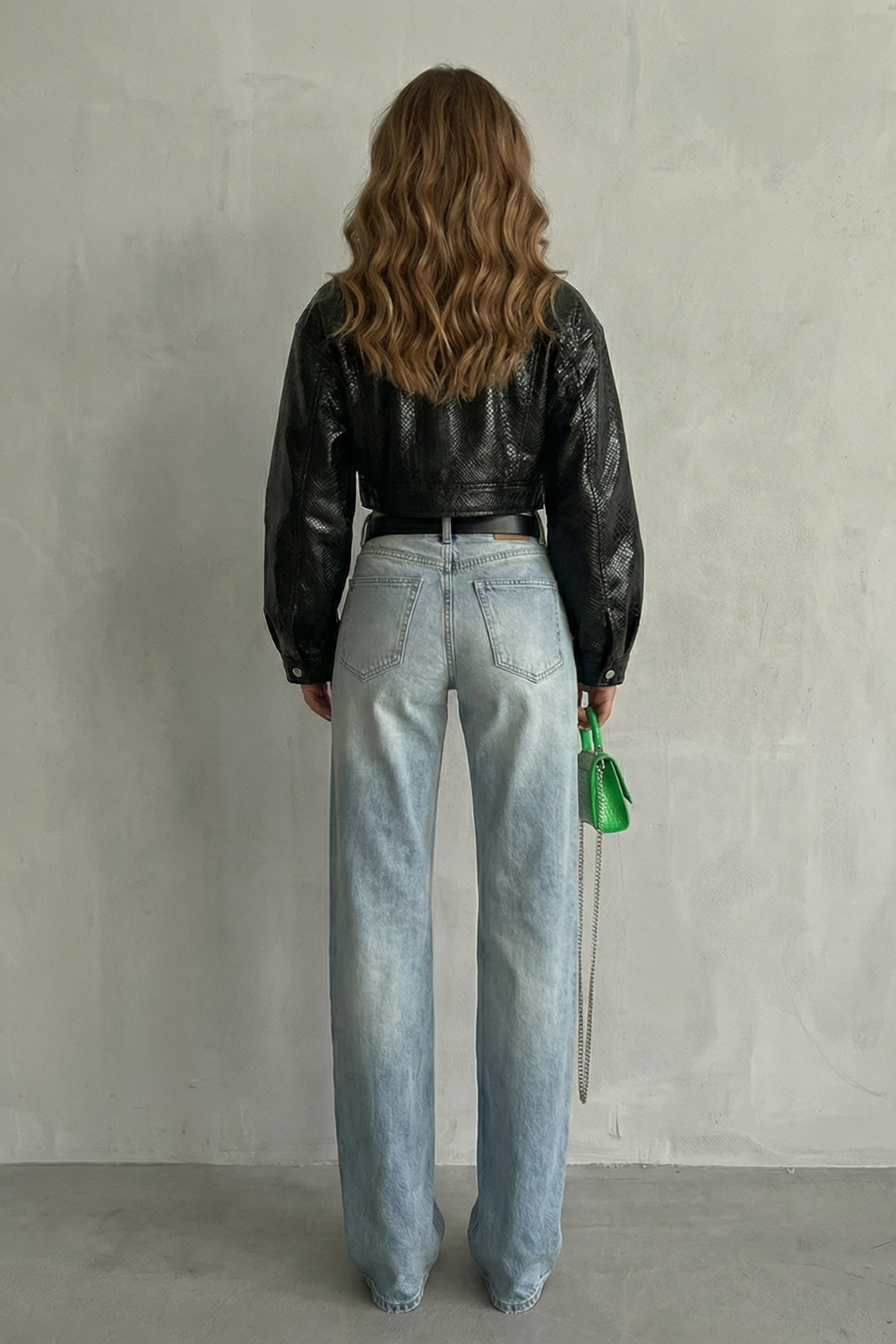 Lunarelle – Silhueta reta sem esforço – Calça jeans cintura média