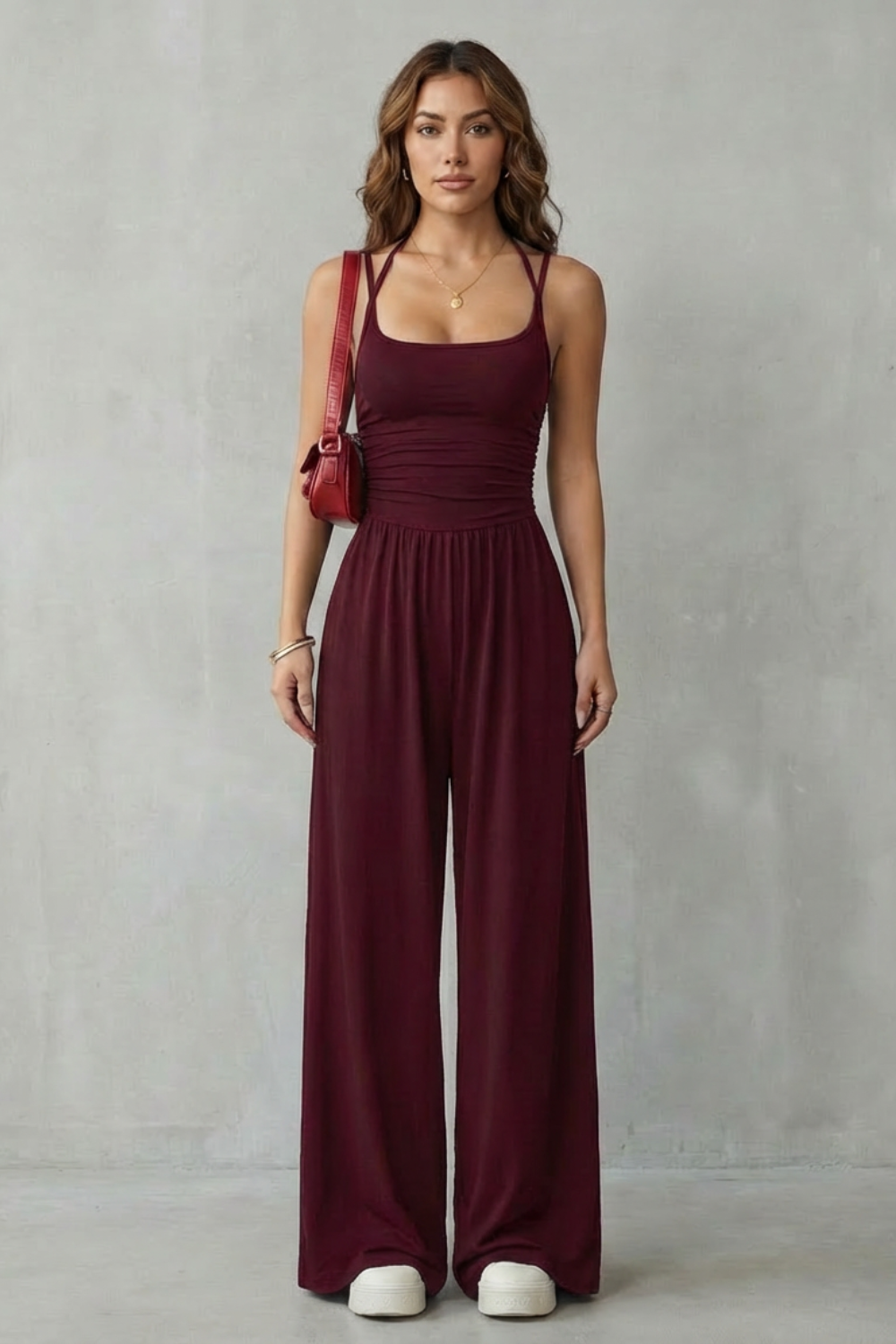 Lunarra – Alças duplas – Macacão pantalona