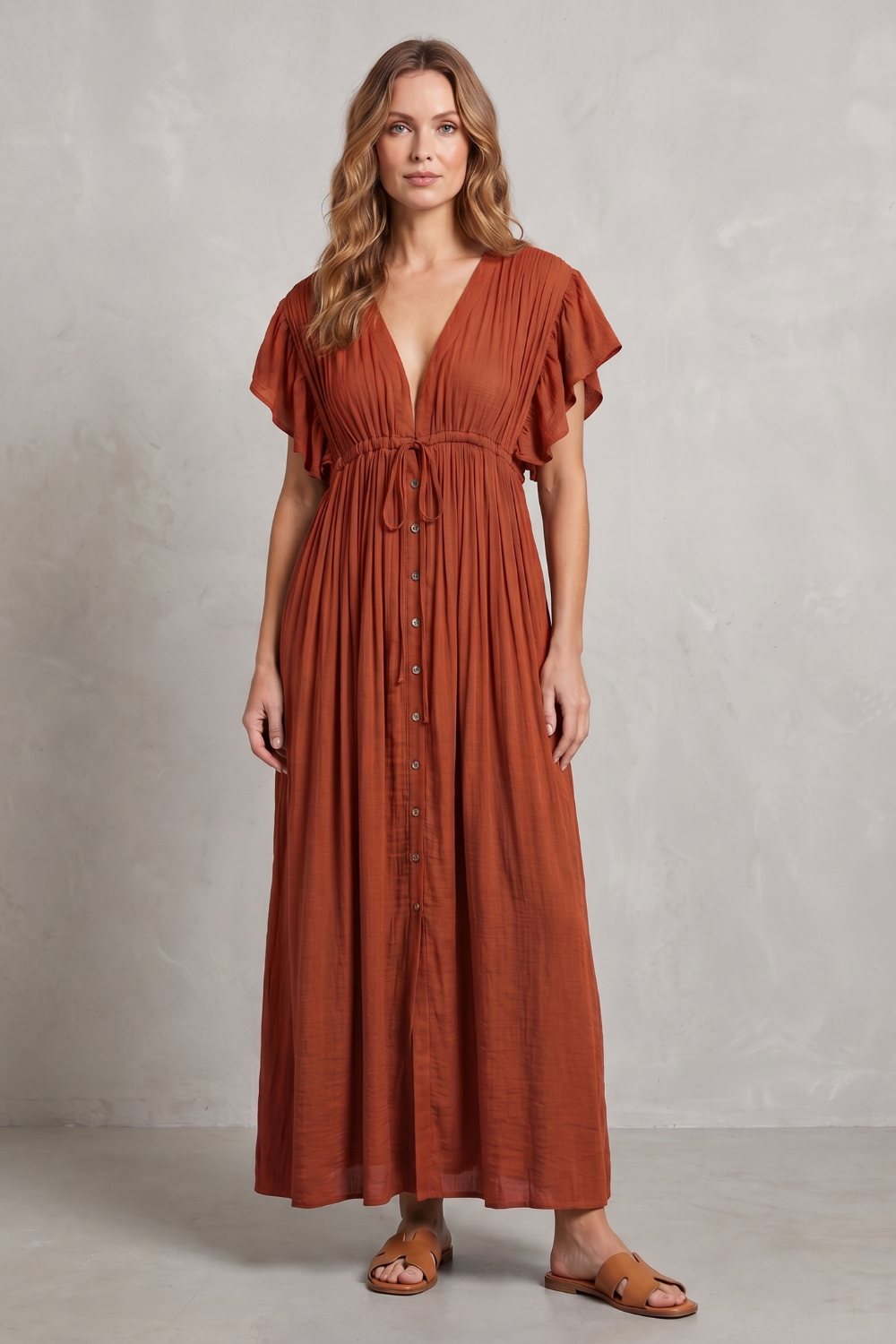 Lunéa – Elegância resort leve – Vestido longo