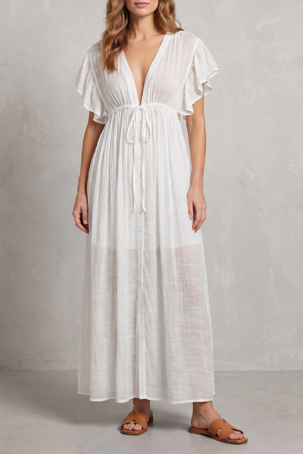 Lunéa – Elegância resort leve – Vestido longo