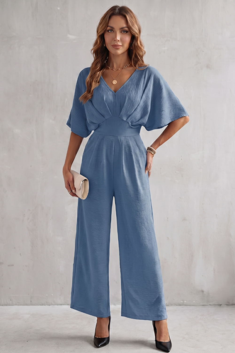 Lunévia – Elegante silhueta manga morcego – Macacão