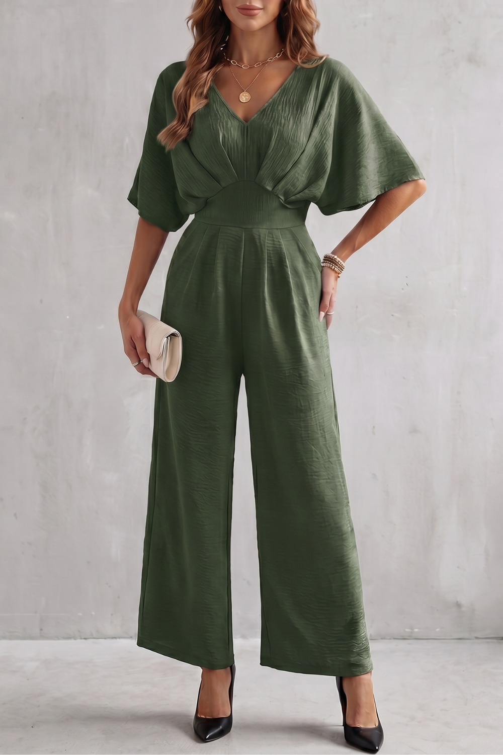 Lunévia – Elegante silhueta manga morcego – Macacão