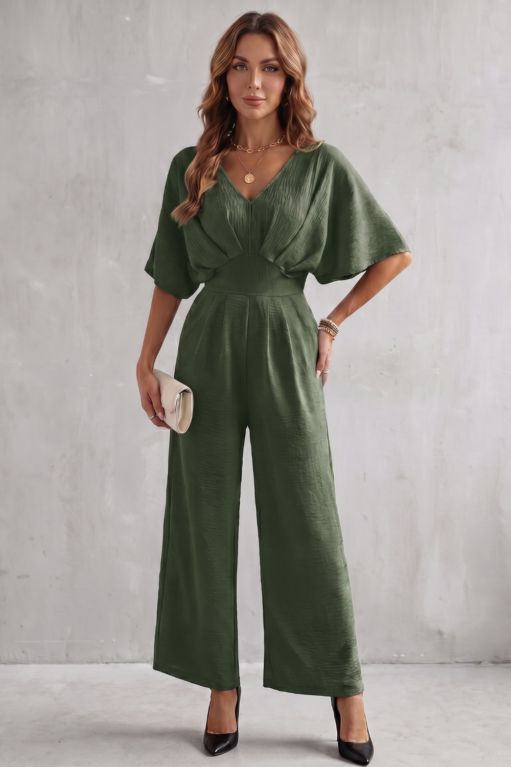 Lunévia – Elegante silhueta manga morcego – Macacão