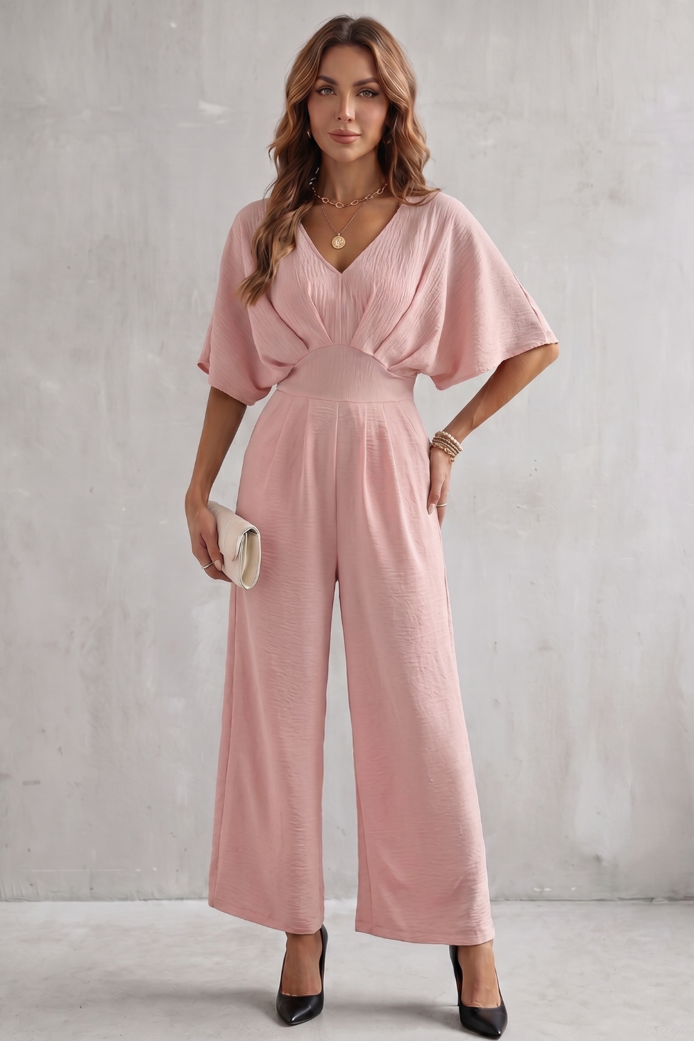 Lunévia – Elegante silhueta manga morcego – Macacão