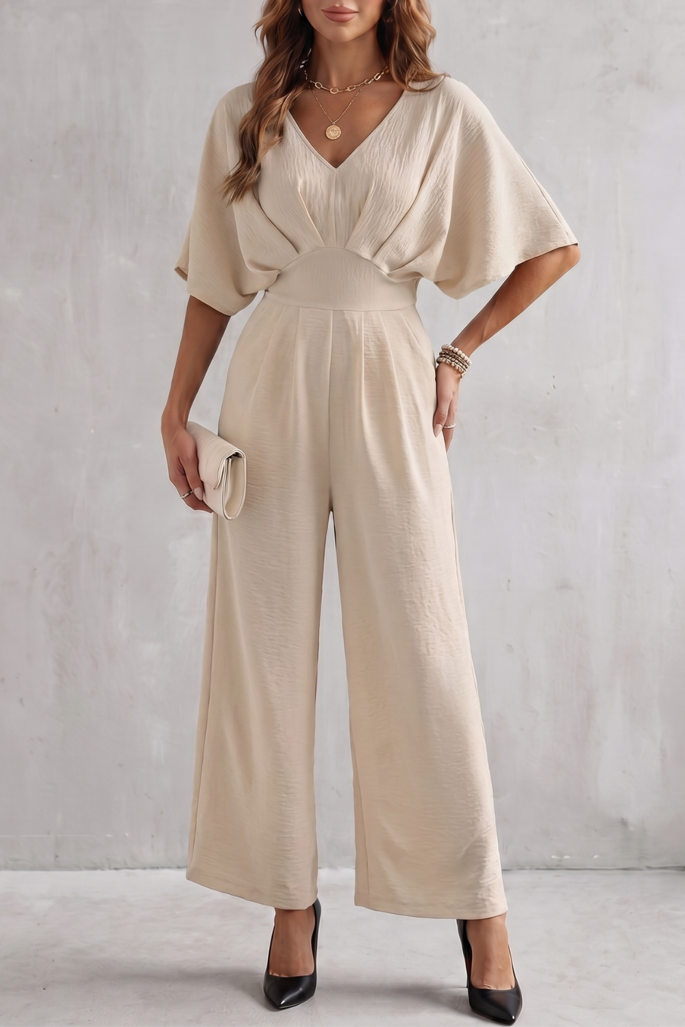 Lunévia – Elegante silhueta manga morcego – Macacão